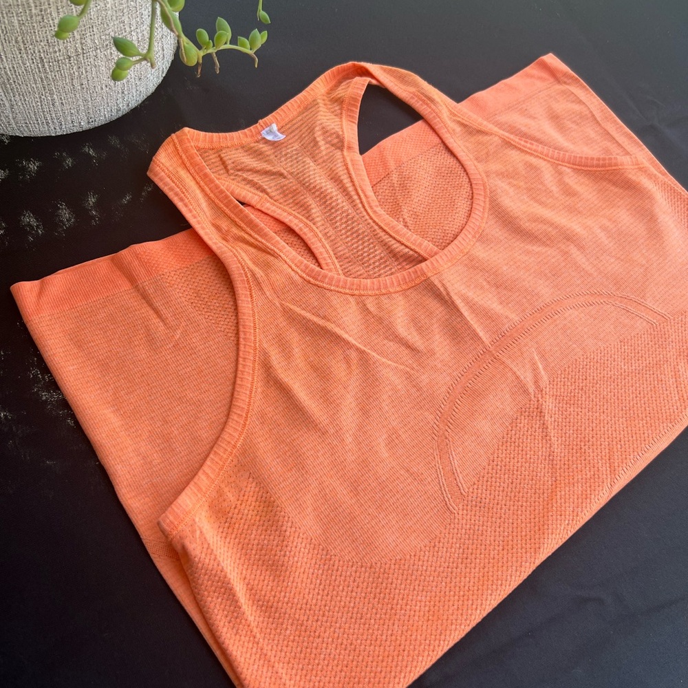 Lululemon Swiftly Tech Orange Racerback Tank Top